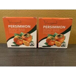 Lot Of 2 Persimmon Soap Bar Body Odor Control Deodorant Soap for Men & Women